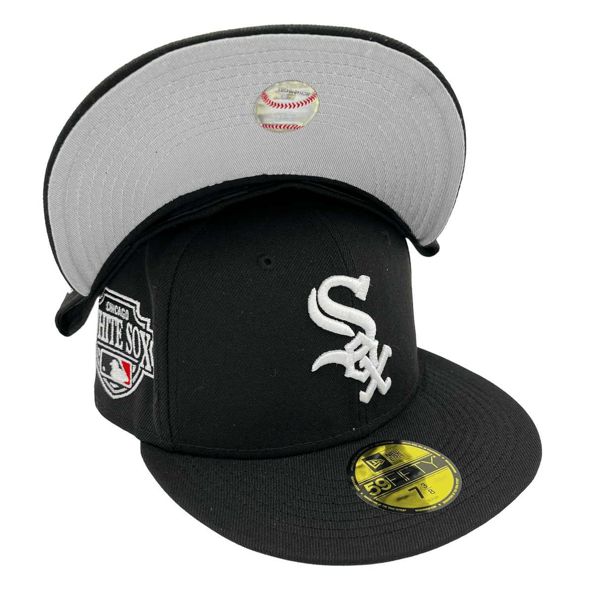 Men's New Era Black Chicago White Sox Team Logo 59FIFTY Fitted Hat