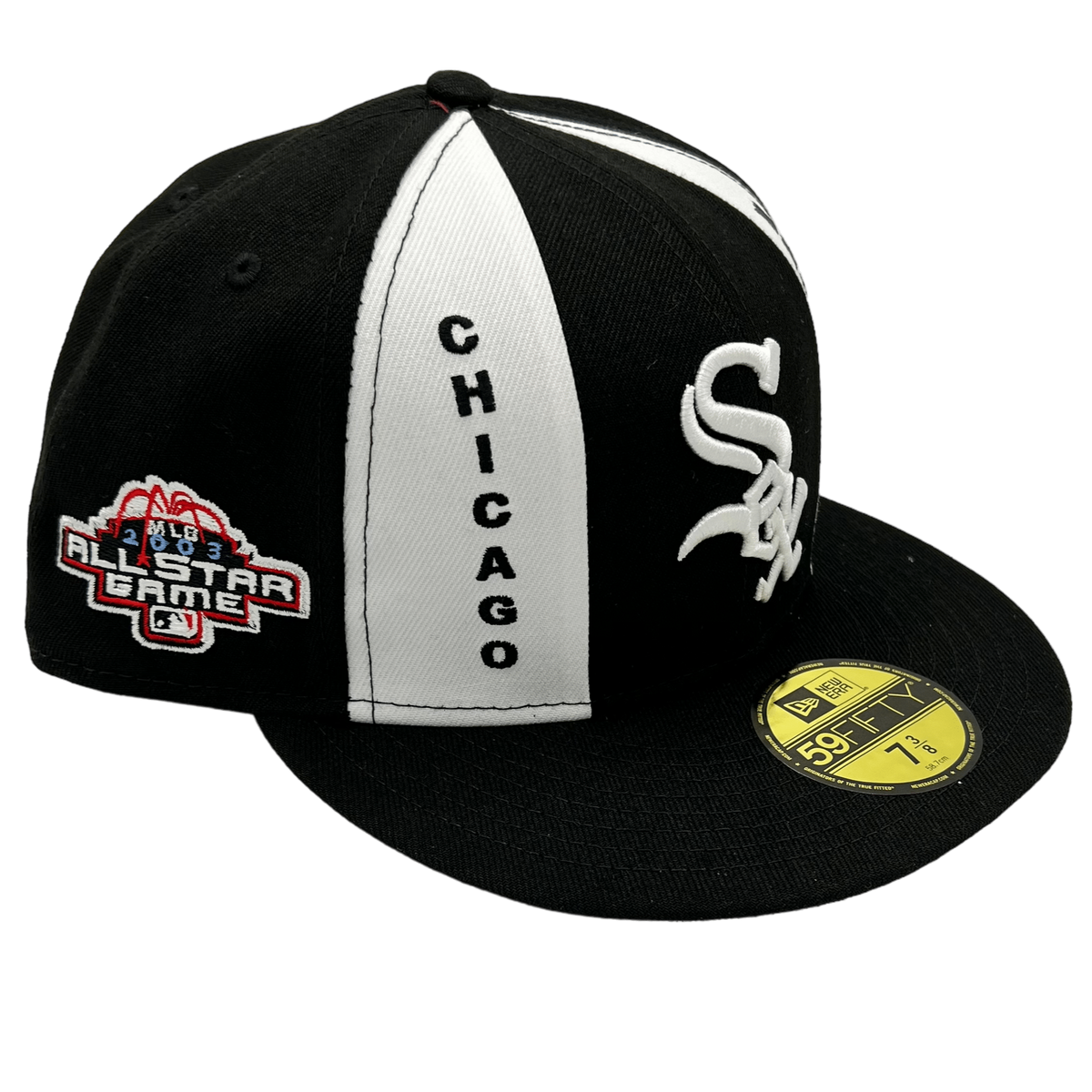Black Chicago White Sox City Patch Gray Bottom New Era 59FIFTY Fitted 7 3/4