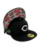 Cincinnati Reds New Era Custom 59Fifty Black UV Logos Patch Fitted Hat