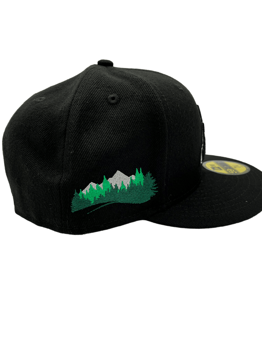 New Era Fitted Hat Colorado Rockies New Era Custom 59Fifty Black UV Logos Patch Fitted Hat