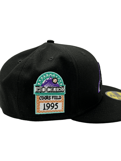 Colorado Rockies New Era Custom 59Fifty Black Visor Patch Fitted Hat