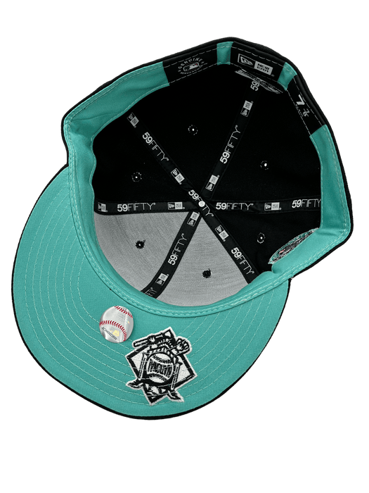 Utah Jazz New Era Chrome White/Black Bill And Gray Bottom 59FIFTY Fitted Hat
