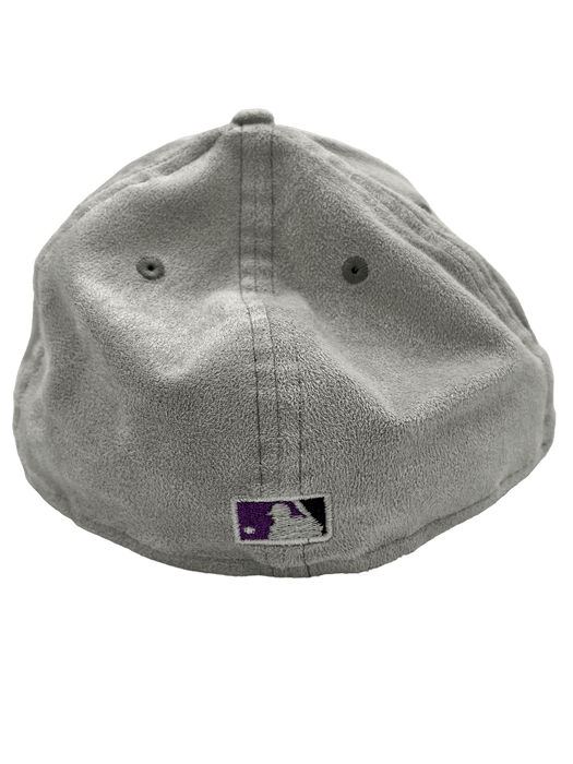New Era Fitted Hat Colorado Rockies New Era Custom 59Fifty Gray Metallic Suede Patch Fitted Hat