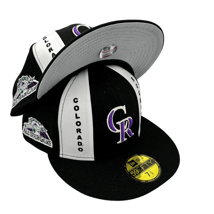 Colorado Rockies New Era Custom Black Pinwheel Side Patch 59FIFTY Fitted Hat