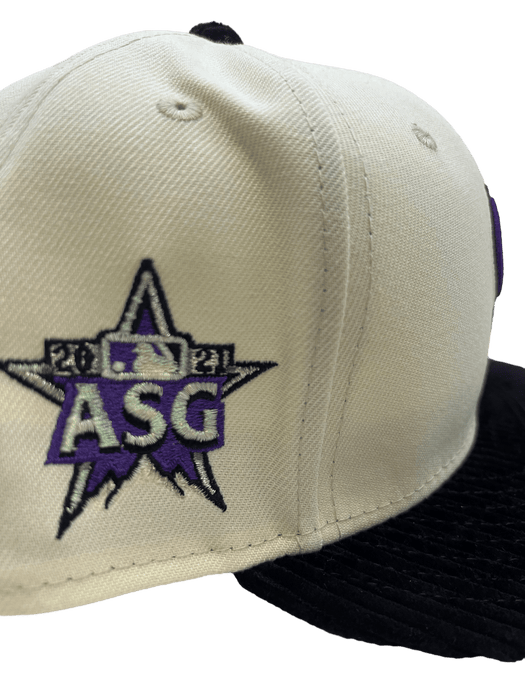 Houston Astros New Era Custom Corduroy Brim Cream 59FIFTY Fitted Hat, 7 / Cream