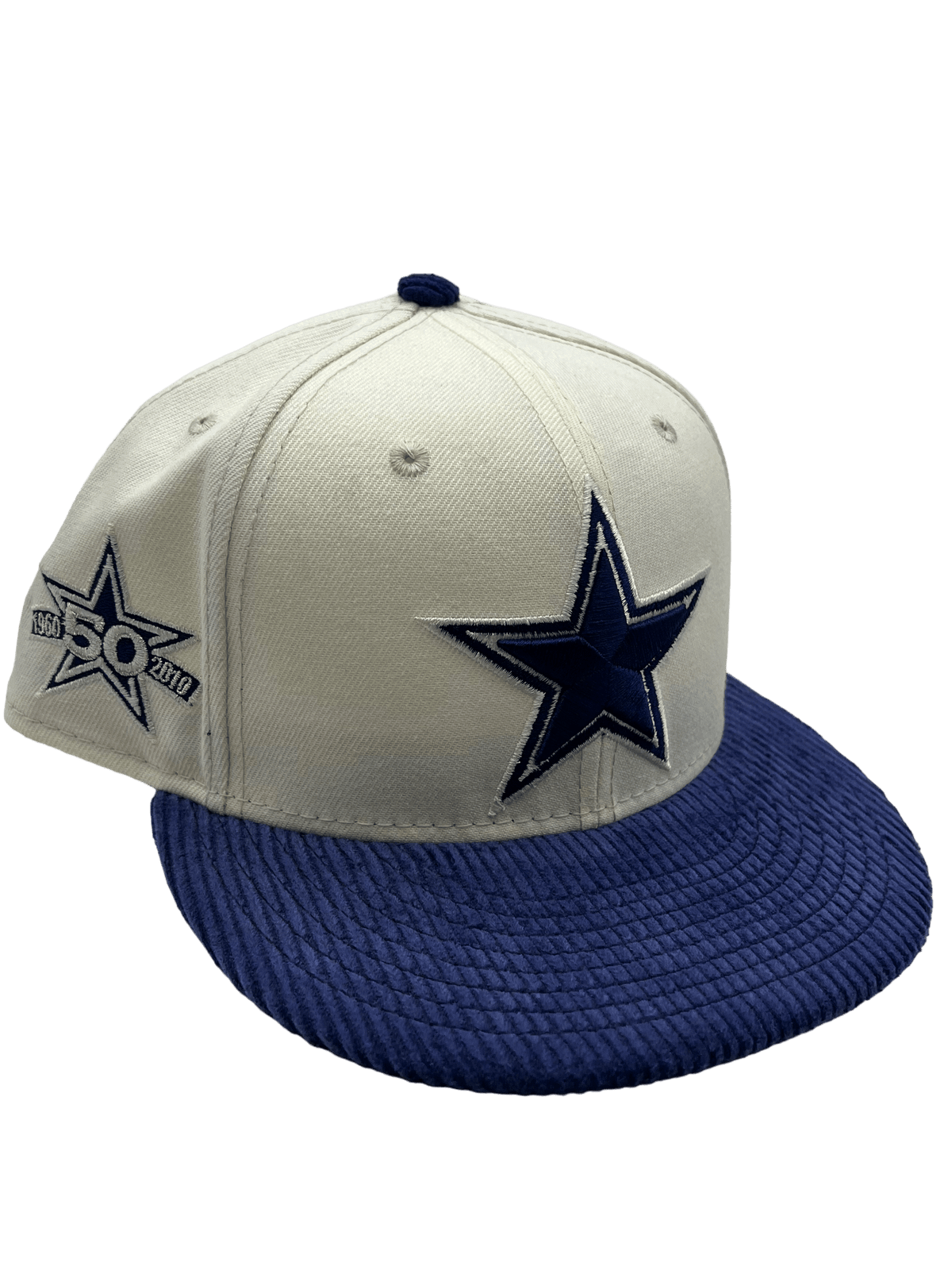 Dallas Cowboys New Era Custom Corduroy Brim Cream 59FIFTY