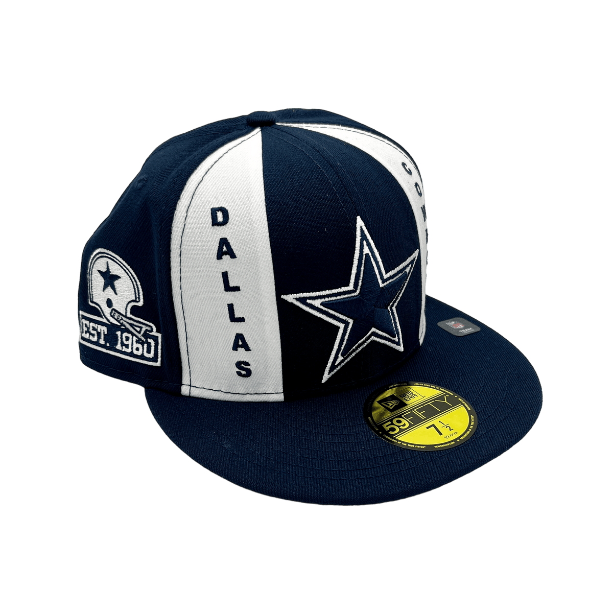 Dallas Cowboys New Era Custom Navy Pinwheel Side Patch 59FIFTY Fitted Hat, 7 / Navy
