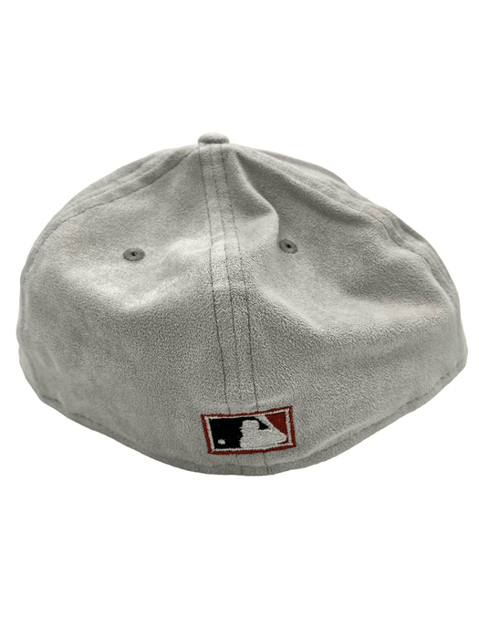 New Era Fitted Hat Detroit Tigers New Era Custom 59Fifty Gray Metallic Suede Patch Fitted Hat