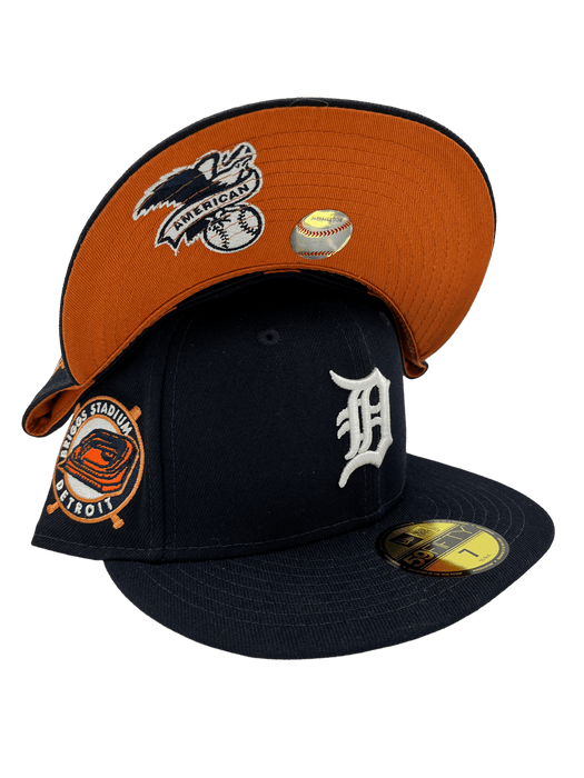 Custom New Era 59FIFTY Detroit Tigers Stadium Side Patch Fitted Hat 7 7/8 / Aqua/Cardinal