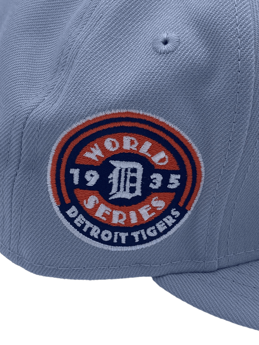 New Era Fitted Hat Detroit Tigers New Era Custom Gray/Tie Dye Side Patch 59FIFTY Fitted Hat