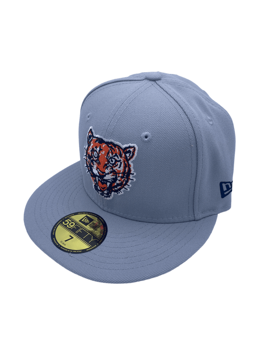 New Era Fitted Hat Detroit Tigers New Era Custom Gray/Tie Dye Side Patch 59FIFTY Fitted Hat