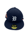 New Era Fitted Hat Detroit Tigers New Era Custom Navy Patches All Over 59FIFTY Fitted Hat