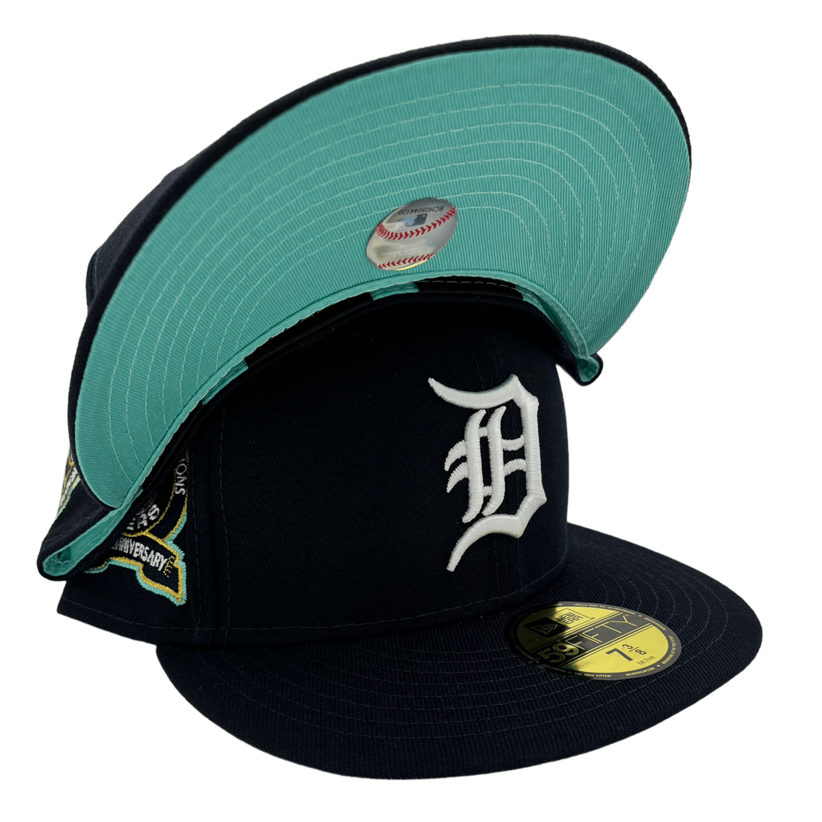 Detroit Tigers New Era Navy Custom Mint Side Patch 59FIFTY Fitted Hat, 7 / Navy