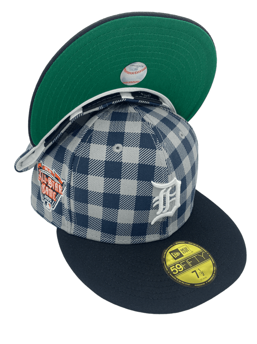 Detroit Tigers New Era Plaid Top Custom Side Patch 59FIFTY Fitted Hat