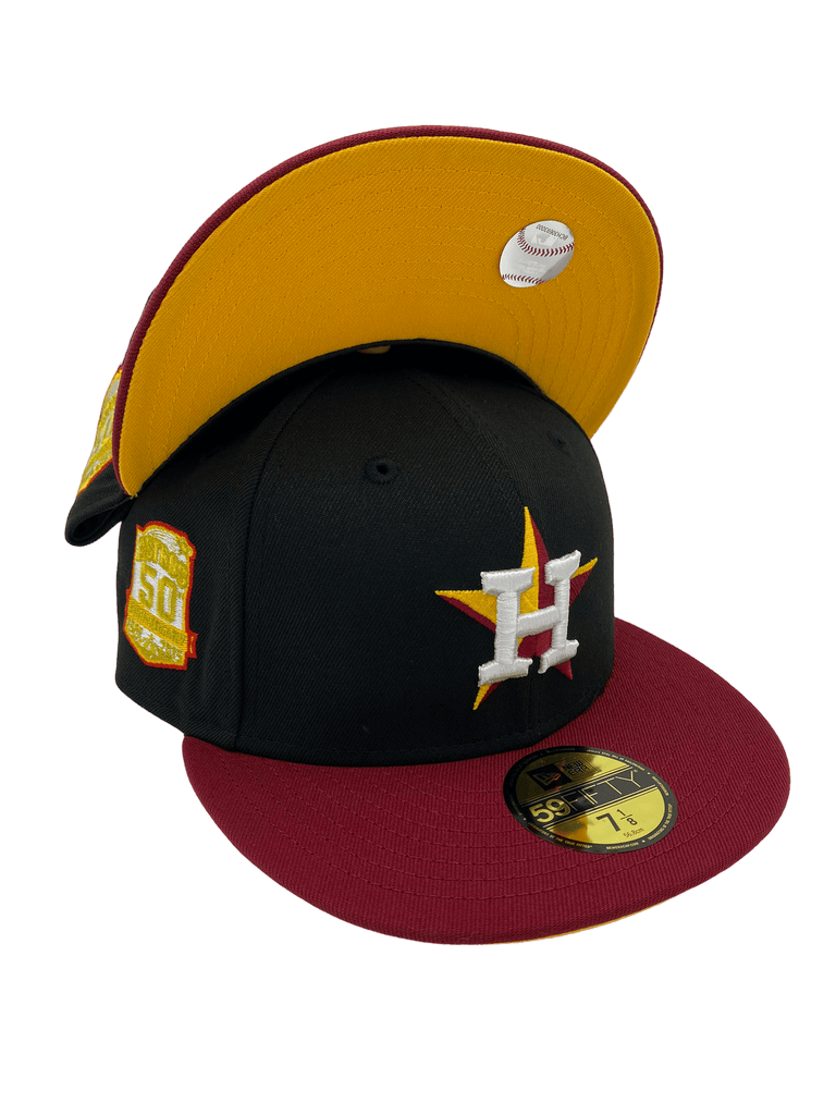 New Era 59FIFTY Houston Astros 50 Years Side Patch 'Space Pack' Fitted Hat 7 5/8 / Grey