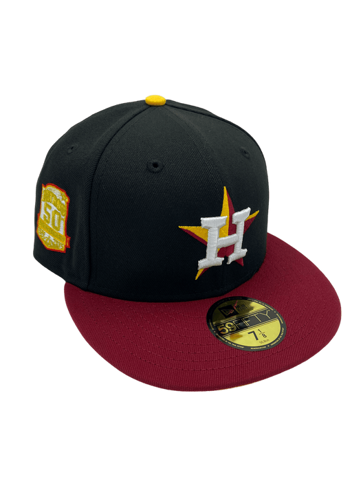 Houston Astros New Era Black Custom RD Side Patch 59FIFTY Fitted Hat