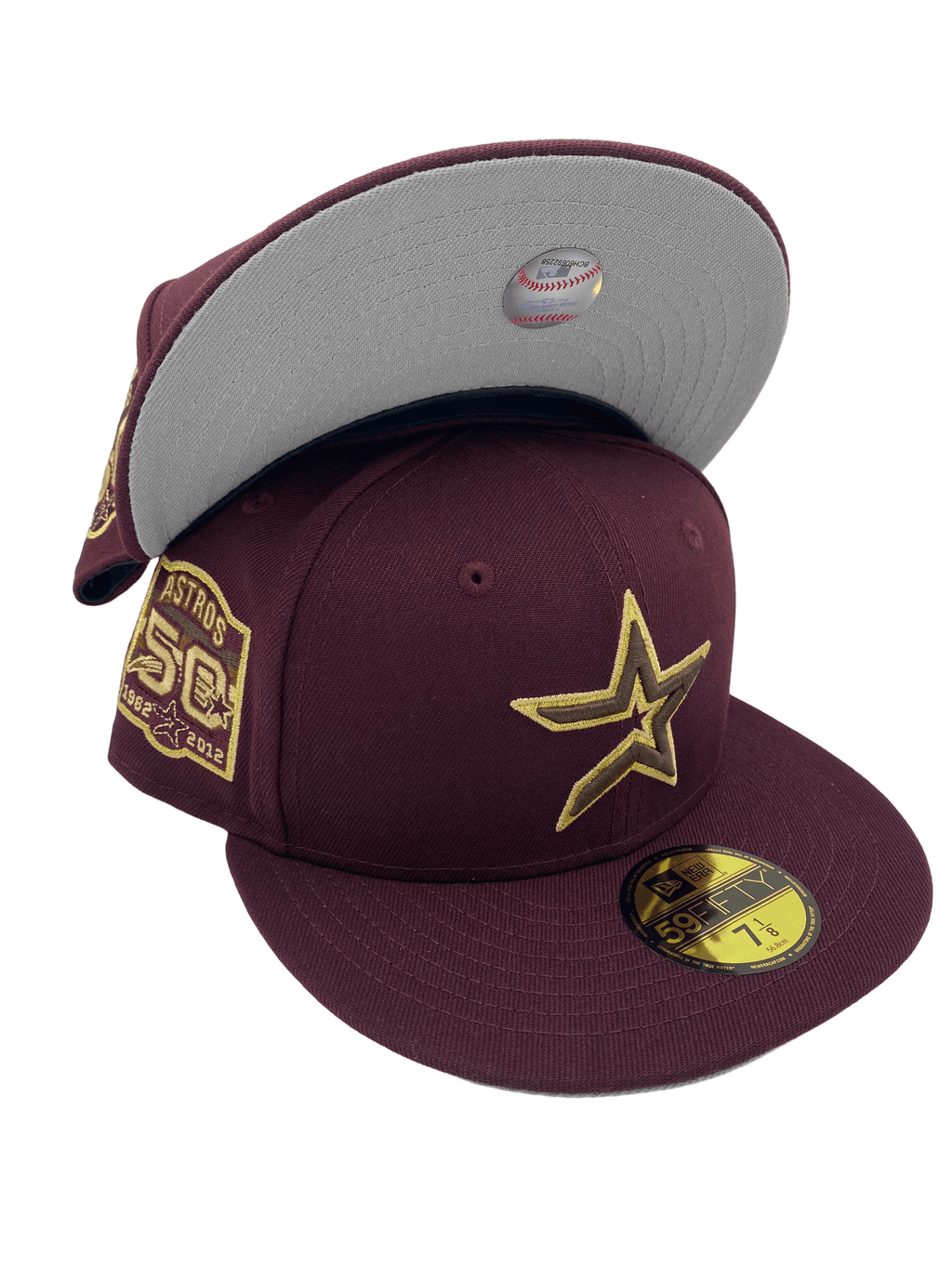 New Era Houston Astros 35 Years 59FIFTY Men's Fitted Hat Maroon-Baby Blue Maroon-Baby Blue / 7 1/2