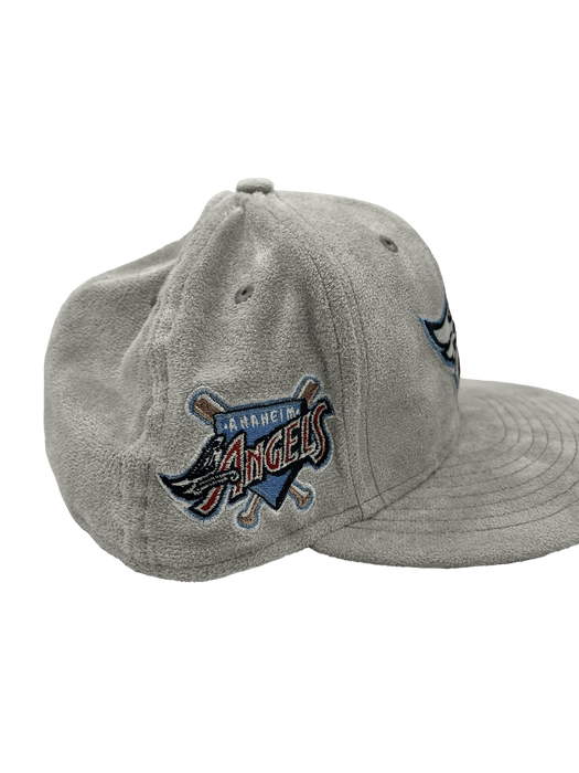 Vintage California Angels Wings Hat Cap Fitted 7 1/4 Blue MLB New Era  59Fifty