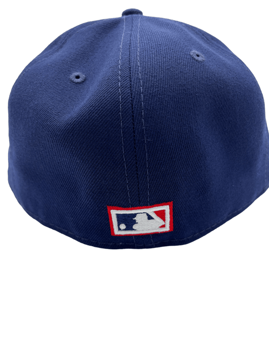 New Era Fitted Hat Los Angeles Angels New Era Custom 59Fifty Navy Logo Sweatband Fitted Hat