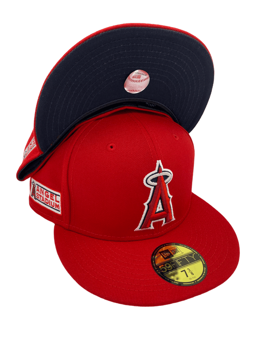 Los Angeles Angels New Era Custom Red Patches All Over 59FIFTY Fitted Hat, 7 3/8 / Red