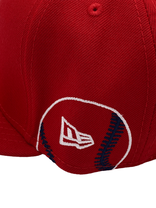 RED ANGELIC FLAME LA DODGERS CUSTOM FITTED CAP