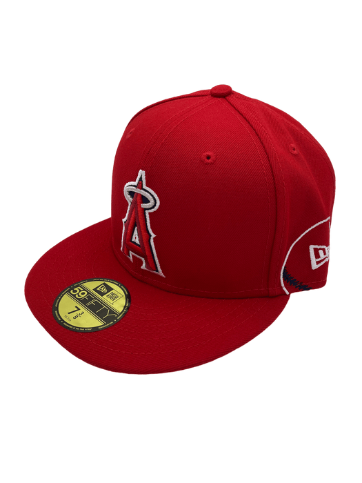 Los Angeles Angels New Era Custom Red Patches All Over 59FIFTY Fitted