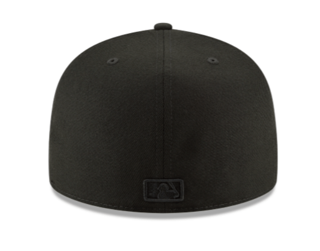 New Era Fitted Hat Los Angeles Dodgers New Era Black on Black Collection 59FIFTY Fitted Hat