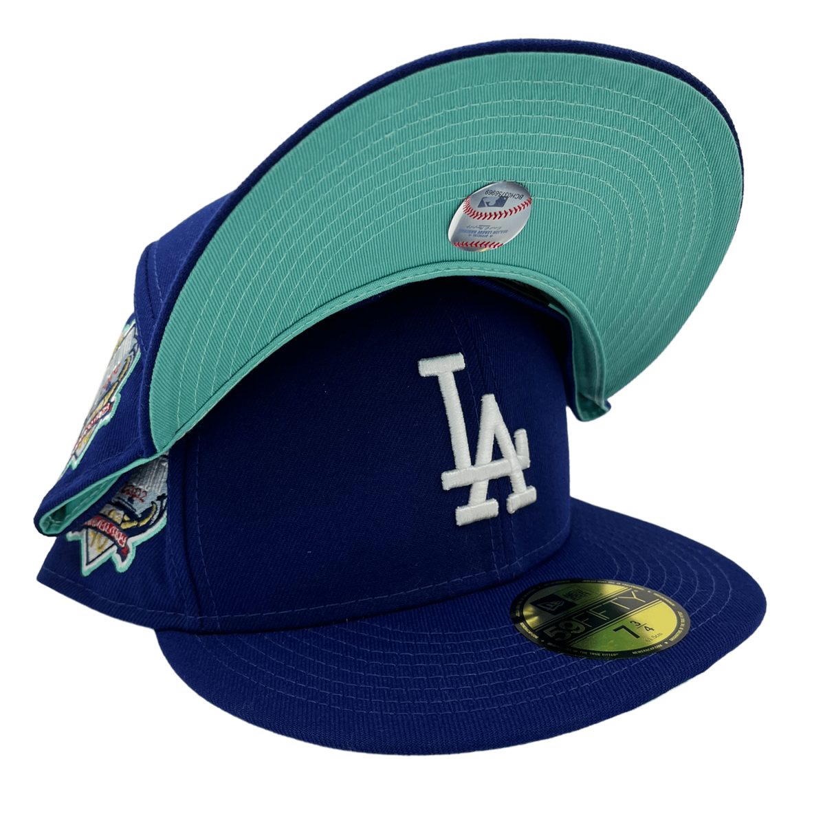 Los Angeles Dodgers New Era Blue Custom Mint Side Patch 59FIFTY Fitted Hat, 8 / Blue