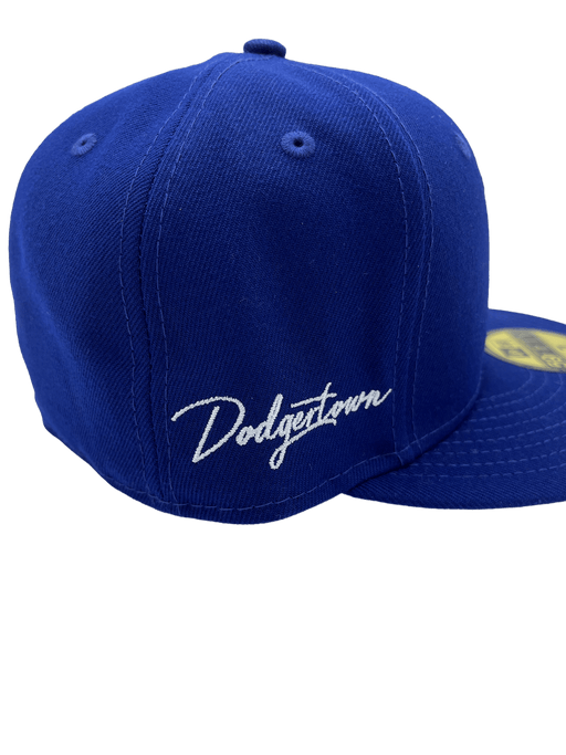 New Era Fitted Hat Los Angeles Dodgers New Era Custom 59Fifty Blue Logo Sweatband Fitted Hat