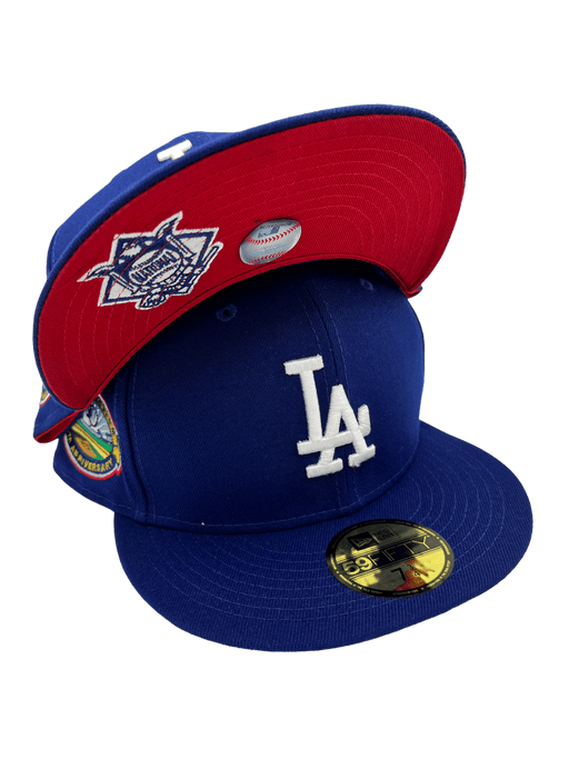 Los Angeles Dodgers New Era Custom 59Fifty Blue Visor Patch Fitted Hat