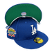New Era Fitted Hat Los Angeles Dodgers New Era Custom Blue Mesh Ninties Side Patch 59FIFTY Fitted Hat