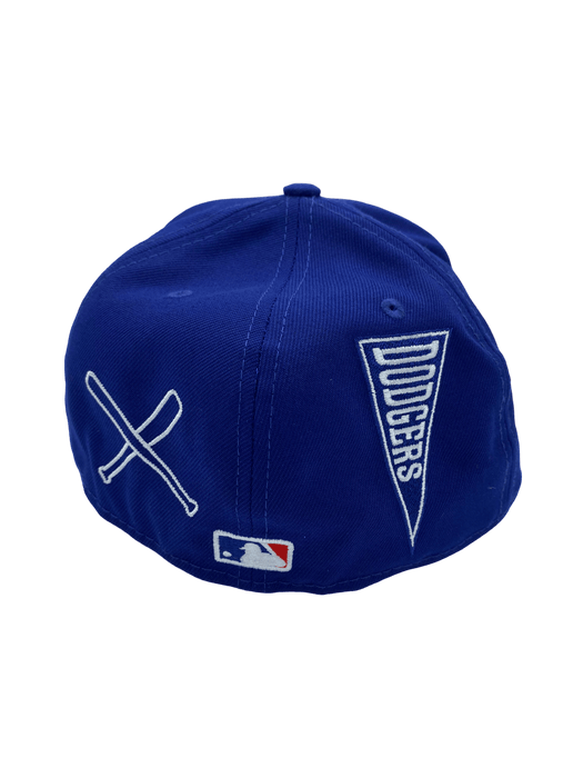 New Era Fitted Hat Los Angeles Dodgers New Era Custom Blue Patches All Over 59FIFTY Fitted Hat