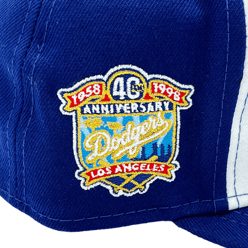 New Era Fitted Hat Los Angeles Dodgers New Era Custom Blue Pinwheel Side Patch 59FIFTY Fitted Hat