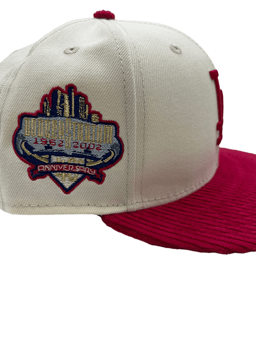 Los Angeles Dodgers New Era Custom Corduroy Brim Cream 59FIFTY Fitted Hat
