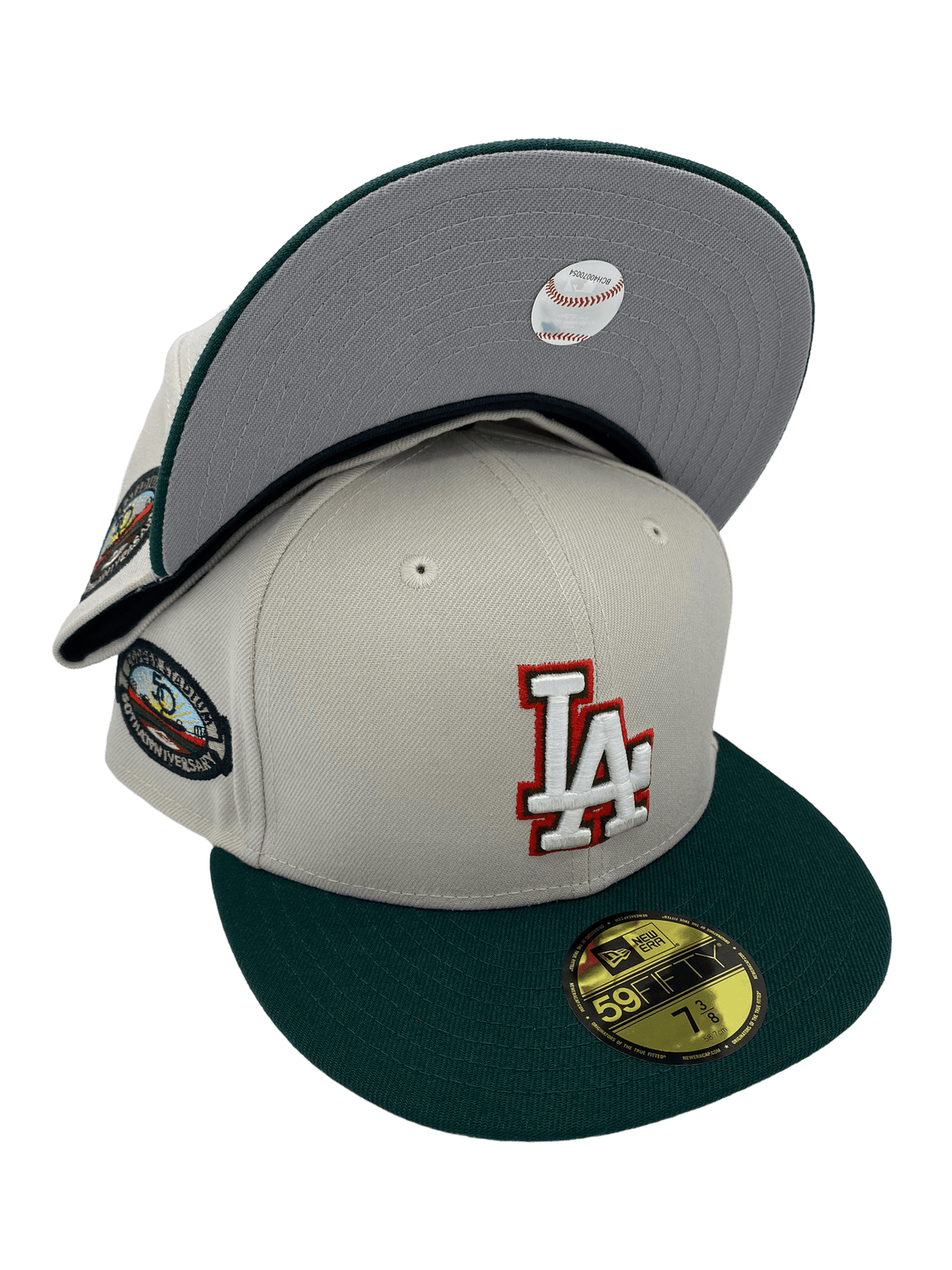 Men's New Era Stone/Black Atlanta Braves Chrome 59FIFTY Fitted Hat