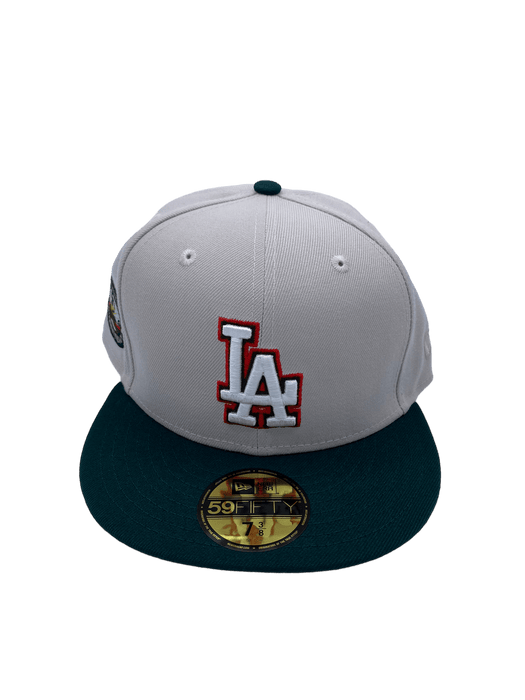 Los Angeles Dodgers New Era Custom RB Stone/Green Side Patch 59FIFTY Fitted Hat