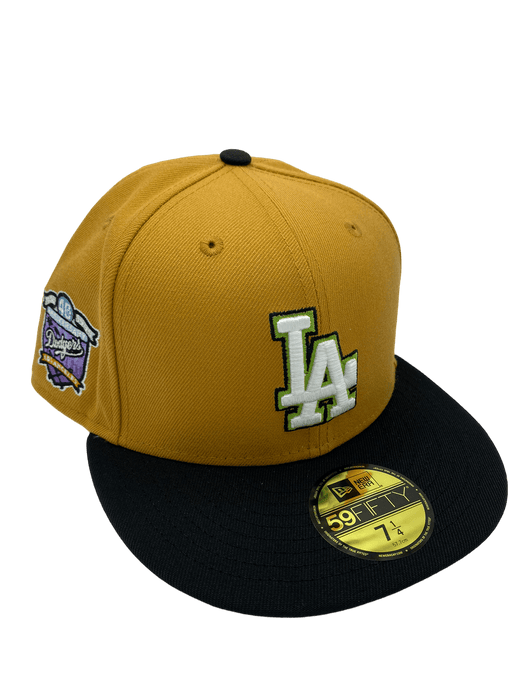 New Era Fitted Hat Los Angeles Dodgers New Era Custom Tan GTA V Side Patch 59FIFTY Fitted Hat