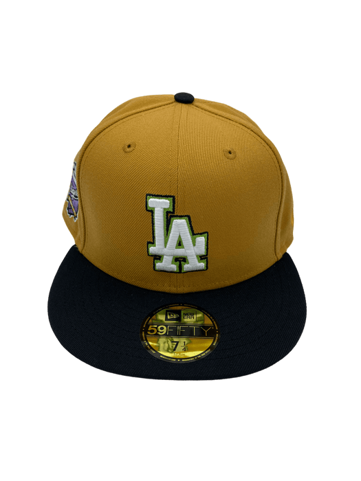 New Era Fitted Hat Los Angeles Dodgers New Era Custom Tan GTA V Side Patch 59FIFTY Fitted Hat