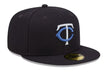 New Era Fitted Hat Men's Minnesota Twins New Era Navy MonoCamo 59FIFTY Fitted Hat