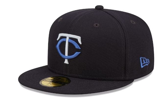 New Era Fitted Hat Men's Minnesota Twins New Era Navy MonoCamo 59FIFTY Fitted Hat