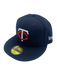 New Era Fitted Hat Minnesota Twins New Era Custom Embroidered Side Patch 59FIFTY Fitted Hat