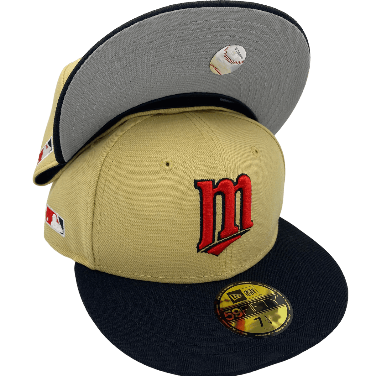 Minnesota Twins New Era Custom Wax Tan Side Patch 59FIFTY Fitted Hat, 7 5/8 / Tan