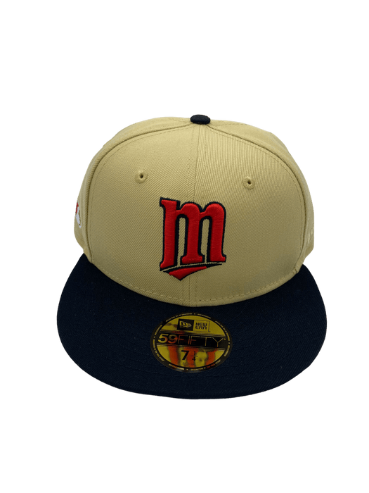 Minnesota Twins New Era Custom Wax Tan Side Patch 59FIFTY Fitted Hat, 7 5/8 / Tan