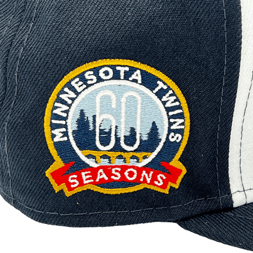 New Era Fitted Hat Minnesota Twins New Era Custom Navy Pinwheel Side Patch 59FIFTY Fitted Hat