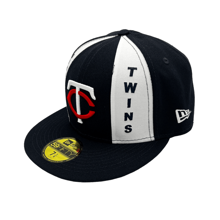 New Era Fitted Hat Minnesota Twins New Era Custom Navy Pinwheel Side Patch 59FIFTY Fitted Hat