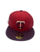 New Era Fitted Hat Minnesota Twins New Era Custom Red Strawberry Daiquiri Side Patch 59FIFTY Fitted Hat
