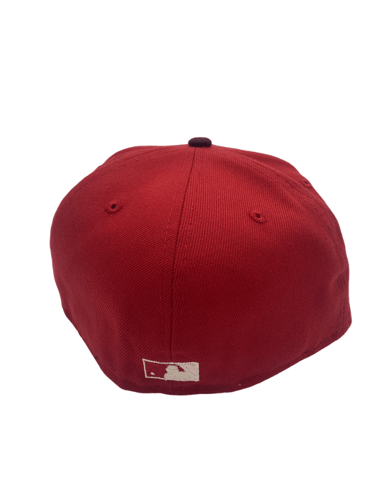 New Era Fitted Hat Minnesota Twins New Era Custom Red Strawberry Daiquiri Side Patch 59FIFTY Fitted Hat