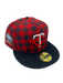 Minnesota Twins New Era Plaid Top Custom Side Patch 59FIFTY Fitted Hat