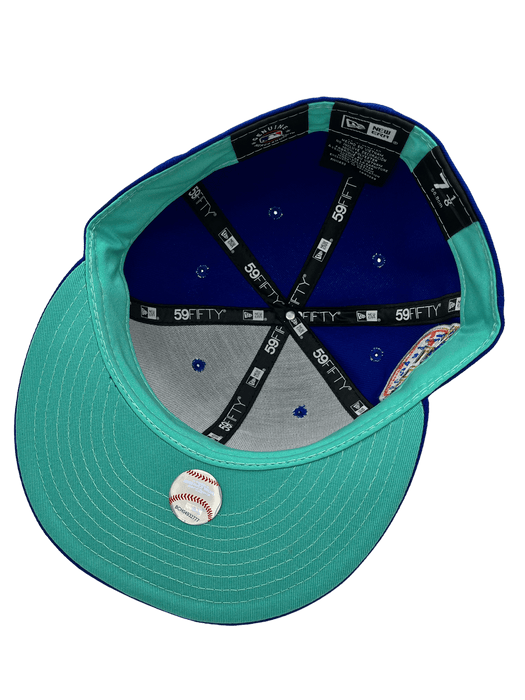 New Era Fitted Hat New York Mets New Era Black Custom Mint Side Patch 59FIFTY Fitted Hat