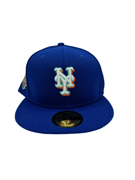 New Era Fitted Hat New York Mets New Era Black Custom Mint Side Patch 59FIFTY Fitted Hat